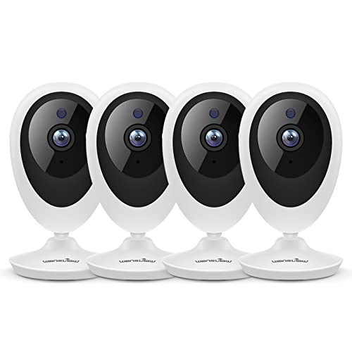 wansview Indoor Security Camera 4pcs, 1080PHD WiFi Indoor Camera, Baby Camera, Baby Monitor, Pet Camera, Realtime Alert Two-Way Audio Night Vision, Compatible with Alexa