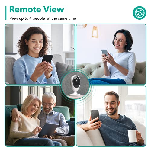 wansview Indoor Security Camera 4pcs, 1080PHD WiFi Indoor Camera, Baby Camera, Baby Monitor, Pet Camera, Realtime Alert Two-Way Audio Night Vision, Compatible with Alexa