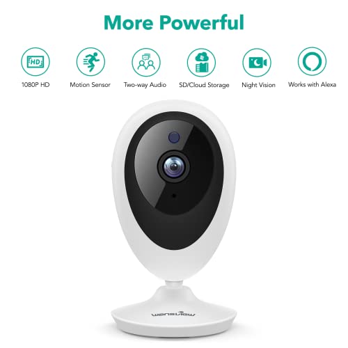 wansview Indoor Security Camera 4pcs, 1080PHD WiFi Indoor Camera, Baby Camera, Baby Monitor, Pet Camera, Realtime Alert Two-Way Audio Night Vision, Compatible with Alexa