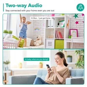 wansview Indoor Security Camera 4pcs, 1080PHD WiFi Indoor Camera, Baby Camera, Baby Monitor, Pet Camera, Realtime Alert Two-Way Audio Night Vision, Compatible with Alexa