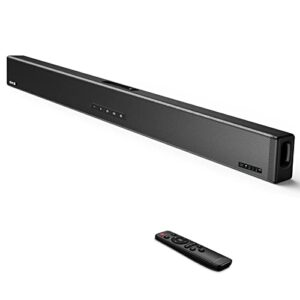 sound bars for tv, oxs 4 speakers tv sound bar, deep bass, bluetooth 5.0 compact soundbar, 80 watts, easy setup with mount kit, 3d surround stereo sound for home theater