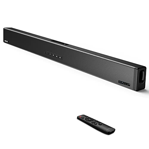 Sound Bars for TV, OXS 4 Speakers TV Sound Bar, Deep Bass, Bluetooth 5.0 Compact Soundbar, 80 Watts, Easy Setup with Mount Kit, 3D Surround Stereo Sound for Home Theater