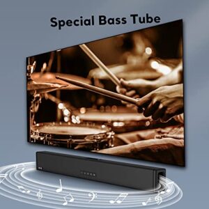 Sound Bars for TV, OXS 4 Speakers TV Sound Bar, Deep Bass, Bluetooth 5.0 Compact Soundbar, 80 Watts, Easy Setup with Mount Kit, 3D Surround Stereo Sound for Home Theater