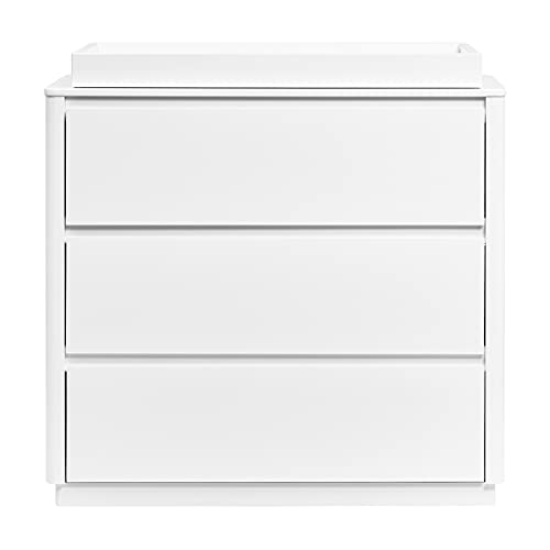 babyletto Bento 3-Drawer Changer Dresser with Removable Changing Tray in White, Greenguard Gold Certified