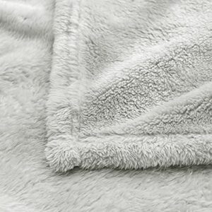 Exclusivo Mezcla Plush Baby Blanket, Soft and Warm Swaddle Throw Blanket, Infant, Newborn, Toddler and Kids Receiving Fleece Blankets for Crib Stroller (40x50 inches, Light Grey)