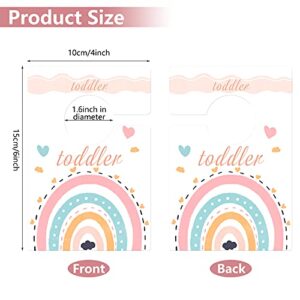 Jetec 7 Pieces Baby Closet Size Dividers Nursery Closet Dividers Watercolor Rainbow Closet Dividers Nursery Wardrobe Baby Clothes Hangers from Newborn to Toddlers Boy Girl for Baby Shower