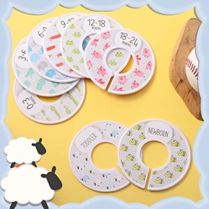 Baby Closet Size Dividers Unisex Nursery Organizer Nursery Closet Dividers Set of 8 Patterns for Baby Clothes Newborn to 24 Months (Animal Pattern)