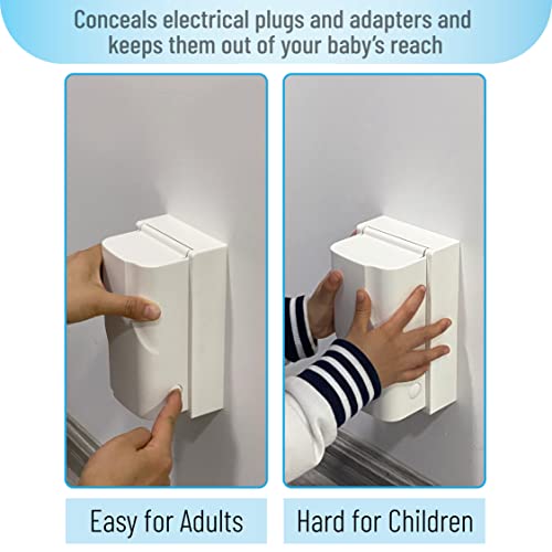 Bates - Baby Safety Outlet Cover Box, Outlet Covers Baby Proofing, Plug Covers for Electrical Outlets, Baby Proof Outlet Covers, Socket Covers for Outlets, Child Proof Outlet Cover, Outlet Box Cover