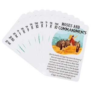 Moses 10 Commandments White 3.5 x 2.5 Cardstock Keepsake Bookmarks Pack of 12