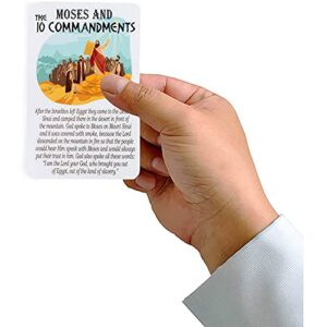 Moses 10 Commandments White 3.5 x 2.5 Cardstock Keepsake Bookmarks Pack of 12