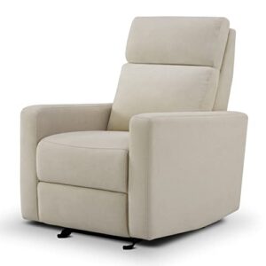 nurture& the glider premium power recliner nursery glider chair with adjustable head support | designed with a thoughtful combination of function and comfort | built-in usb charger (ivory)
