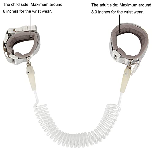 Blisstime Toddler Leash, Kid Leash Anti Lost Wrist Link with Key Lock Upgraded Baby Leash with Safety Wristband Rope for Babies Toddlers Child Kids (6.56ft/2m, Light Gray)