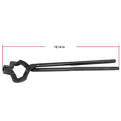 16" Z V-Bit Style Blacksmith Tongs Knifemaking Bladesmith Blacksmithing Tongs Tools Z Type Tongs with V-Bit Jaws Blacksmith Forge Tools