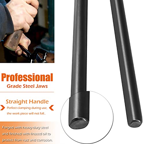 16" Z V-Bit Style Blacksmith Tongs Knifemaking Bladesmith Blacksmithing Tongs Tools Z Type Tongs with V-Bit Jaws Blacksmith Forge Tools
