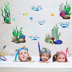 Under The Sea Wall Decals Coral Reef and Seaweed, Ocean Wall Decals Stickers, Undersea Decor Stickers, Underwater Sea Wall Stickers for Toddler Baby Nursery Living Room Office (Classic Style)