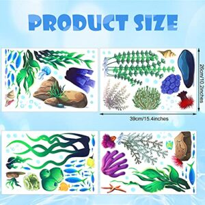 Under The Sea Wall Decals Coral Reef and Seaweed, Ocean Wall Decals Stickers, Undersea Decor Stickers, Underwater Sea Wall Stickers for Toddler Baby Nursery Living Room Office (Classic Style)