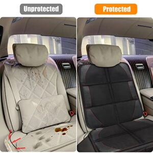 Bacgnyer car seat Protector, Child seat Protection, Large Size car seat Protector - 600D Waterproof Fabric Thick Padding and Storage Pockets, Adaptable to Babies, Pets (Black 2)