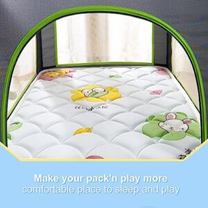 Pack and Play Mattress Topper Fits for Graco & Baby Trend &Pamo Babe Playard, Breathable and Soft Pack N Play Mattresses Pad 38" x 26", Foam Baby Playpen Mattresses, Firmness Playard Mattress