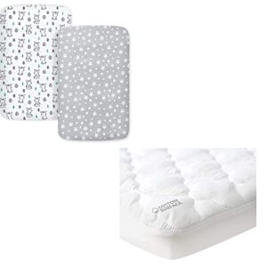 waterproof pack n play mattress pad protector with cotton fabric and lovely print pack n play sheets