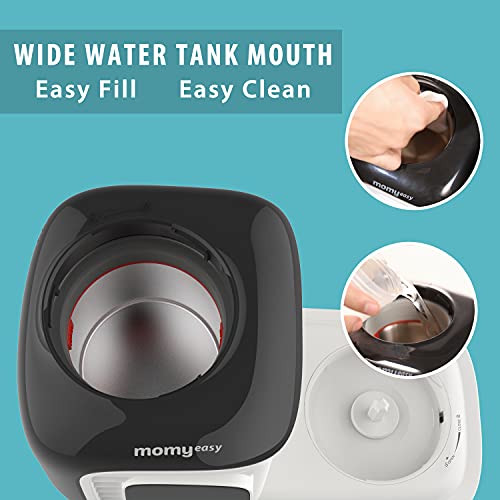 MOMYEASY Baby Food Maker, Multifunction Baby Food Processor Chopper Grinder, Baby Food Steamer and Puree Blender in-One, with Bottle Warmer, Auto Cooking & Grinding with Touch Control Panel&Self Cleans (Black)