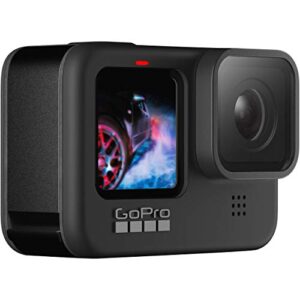 GoPro HERO9 (Hero 9) Black with Deluxe Accessory Bundle - Includes: SanDisk Ultra 64GB MicroSDHC Memory Card, Premium Hard Case for GoPro, Underwater Housing, Helmet Arm Extension Kit & Much More