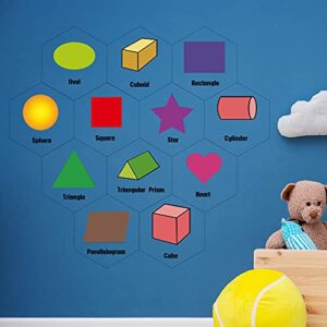 12 pieces shape hex wall decals removable wall decals wall stickers for kids nursery bedroom living room decoration