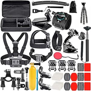 enzemit 50-in-1 action camera accessories kit for gopro hero 10 9 max 8 7 6 5 4 3 3+ 2 1, dji osmo action sj4000/5000/6000