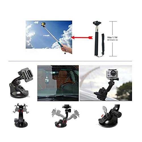 Enzemit 50-in-1 Action Camera Accessories Kit for GoPro Hero 10 9 Max 8 7 6 5 4 3 3+ 2 1, DJI OSMO Action SJ4000/5000/6000