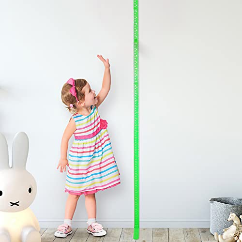 EASYXQ Growth Chart, Children Height Ruler Wall Decor, 3D Removable Growth Height Chart, Splicing Height Ruler Measurement for Kids and Nursery 79 inch (Green)