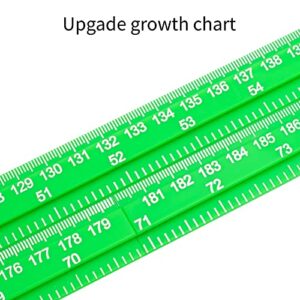 EASYXQ Growth Chart, Children Height Ruler Wall Decor, 3D Removable Growth Height Chart, Splicing Height Ruler Measurement for Kids and Nursery 79 inch (Green)