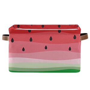 rectangular storage bin fresh fruit watermelon basket with handles - nursery storage, laundry hamper, book bag, gift baskets