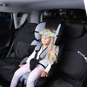 2 Pieces Baby Carseat Head Support Band Strap Headrest Stroller Seat Sleeping Headrest Neck Relief Head Strap Headband for Kids Children Toddler Infant (Dinosaur and Dolphin)