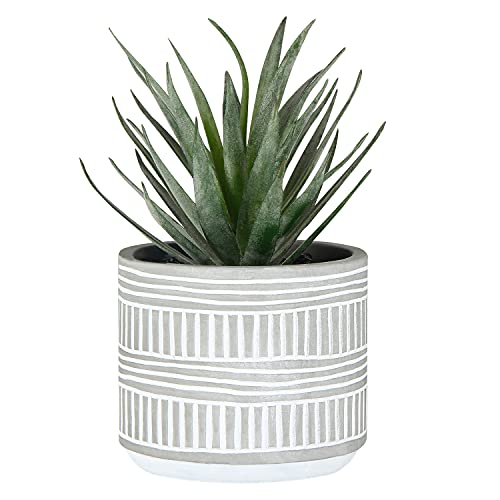 8 Inch Artificial Plants in Pot, Realistic Faux Plant Decor, Artificial Succulent Plant Decor, Fake Potted Plants for Bedroom Office Bookshelf Decor