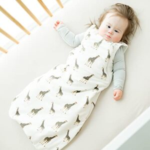 KYTE BABY Unisex Bamboo Rayon Printed Sleeping Bag for Babies and Toddlers, 1.0 Tog (6-18 Months, Giraffe)