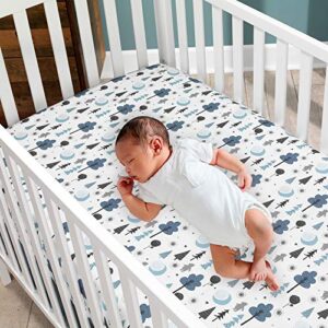 Lambs & Ivy (LAMCR) Forever Pooh 3-Piece Mini Crib Bedding Set, Blue (780020)