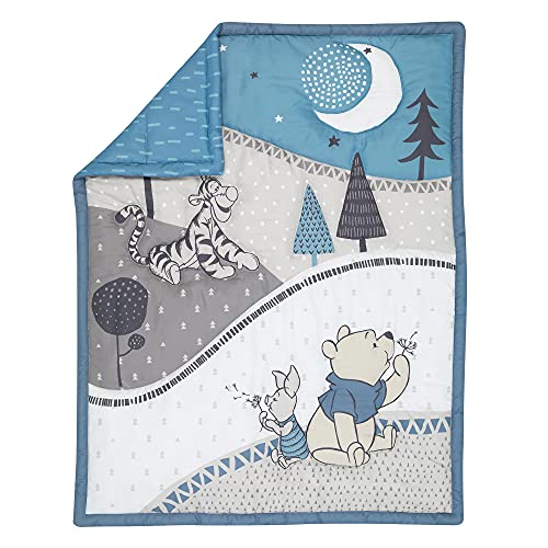 Lambs & Ivy (LAMCR) Forever Pooh 3-Piece Mini Crib Bedding Set, Blue (780020)