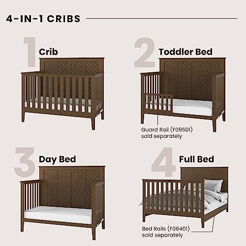 Child Craft Atwood 4-in-1 Convertible Baby Crib (Cocoa Bean)