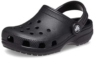 crocs kids' classic clog , black/black, 6 big kid