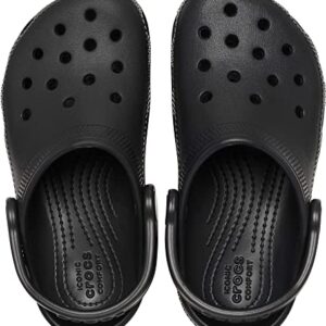 Crocs Kids' Classic Clog , Black/Black, 6 Big Kid