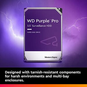 Western Digital 12TB WD Purple Pro Surveillance Internal Hard Drive HDD - SATA 6 Gb/s, 256 MB Cache, 3.5" - WD121PURP