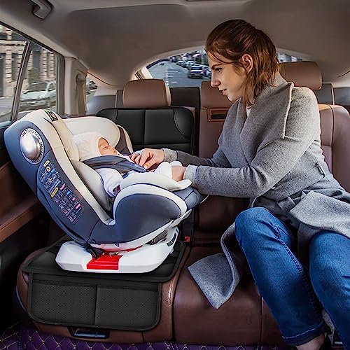 Meolsaek Car Seat Protector for Child Car Seat, 600D Fabric Carseat Seat Protectors with Non-Slip Backing, Waterproof Seat Covers for Car with Thick Pad Back Seat Cover for Kids (No Imprints)