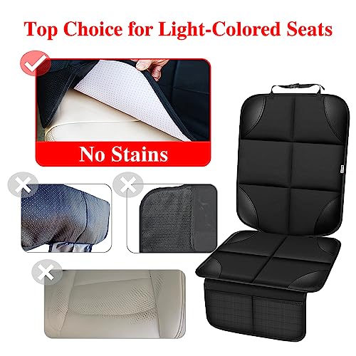 Meolsaek Car Seat Protector for Child Car Seat, 600D Fabric Carseat Seat Protectors with Non-Slip Backing, Waterproof Seat Covers for Car with Thick Pad Back Seat Cover for Kids (No Imprints)