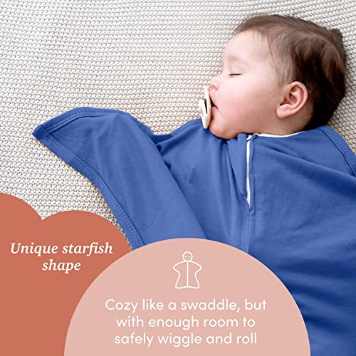 SleepingBaby Zipadee-Zip Transition Swaddle - Baby Sleep Sack with Zipper Convenience - Roomy Baby Wearable Blanket for Easy Diaper Changes - ClassicBoy, Medium (6-12 Month) - 3 Pack