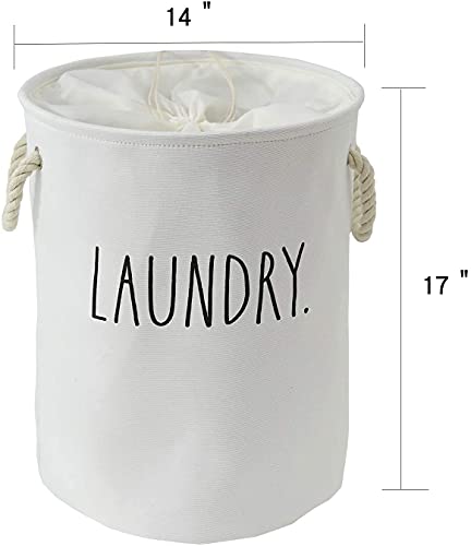 Laundry Hamper Clothes. Hamper for Kids Clothes, Baby Toy Laundry Basket, Large Collapsible Laundry Hamper with Handles. Waterproof Round Storage Basket for Kids