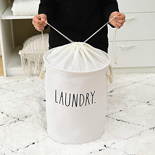 Laundry Hamper Clothes. Hamper for Kids Clothes, Baby Toy Laundry Basket, Large Collapsible Laundry Hamper with Handles. Waterproof Round Storage Basket for Kids