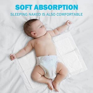 Baby Disposable Changing Pad, 50 Pack Soft Non-Woven Fabric Breathable Waterproof Underpads, Portable Leak-Proof Mattress Protector, Incontinence Bed Pads