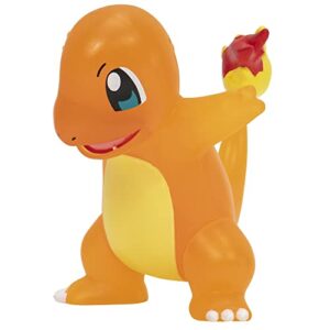 Pokemon Battle Figure 4 Pack - Translucent Figures Features 3-Inch Pikachu, Charmander, Bulbasaur, Squirtle - Authentic Details