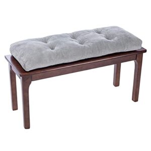 jampayang bench cushion, non-slip tufted bench cushions for swing, shoe storage, window seat (36"x14", grey)