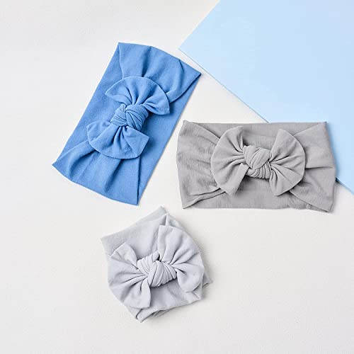 22 PCS Baby Headbands Soft Nylon Hairbands with Bows Girls Hair Accessories for Newborn Infant Toddler Kids Handmade