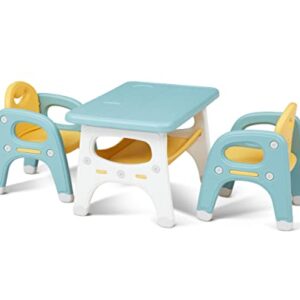 FIZZEEY Kids Table and 2 Chairs Set - Toddler Table and Chair Set, Kids 3 Piece Table and Chair Set for Toddler Over 3 Years